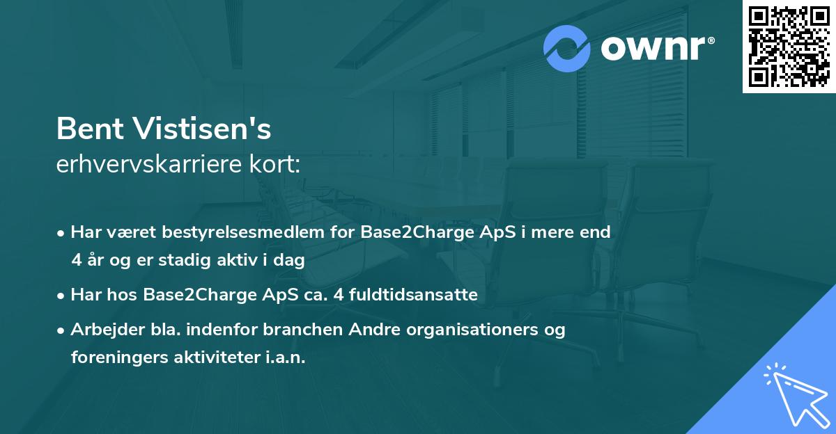 Bent Vistisen's erhvervskarriere kort