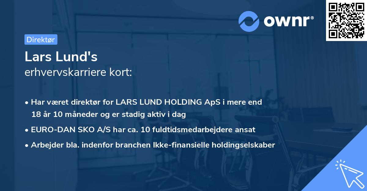 Lars Lund's erhvervskarriere kort
