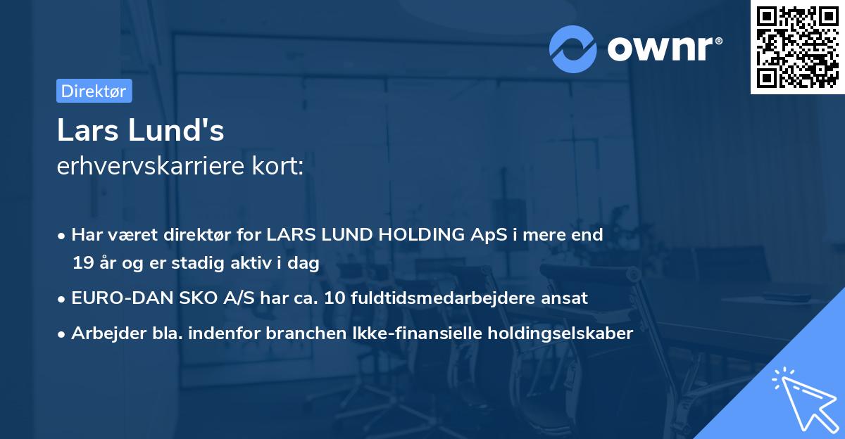Lars Lund's erhvervskarriere kort
