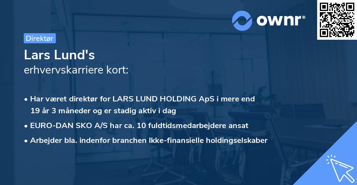 Lars Lund's erhvervskarriere kort