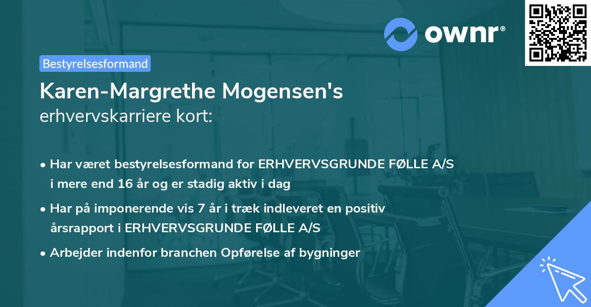 Karen-Margrethe Mogensen's erhvervskarriere kort