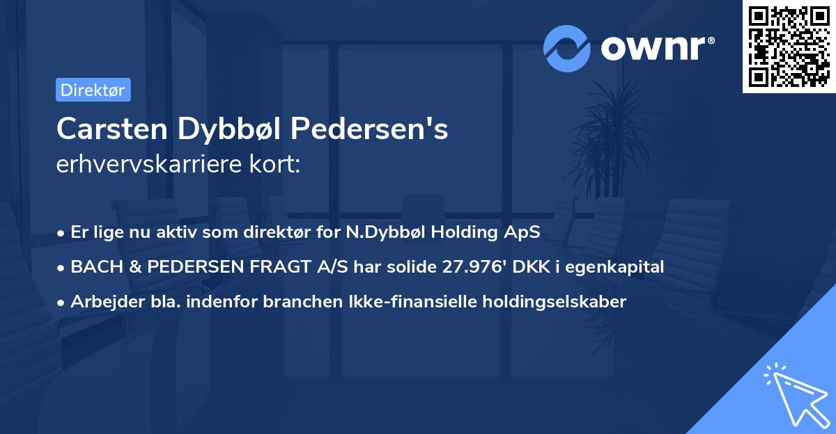 Carsten Dybbøl Pedersen's erhvervskarriere kort