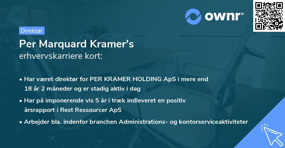 Per Marquard Kramer's erhvervskarriere kort