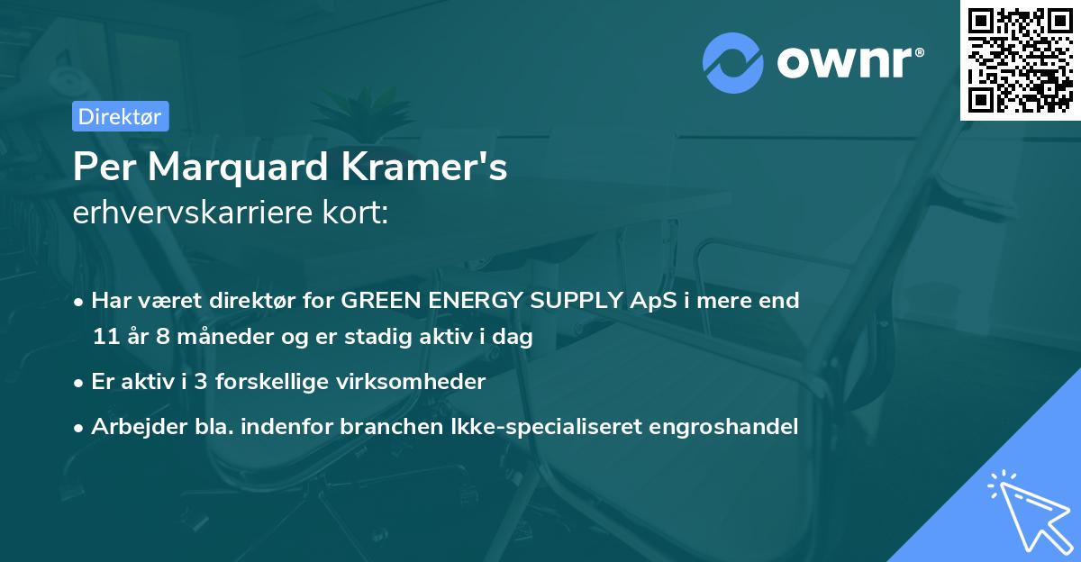 Per Marquard Kramer's erhvervskarriere kort