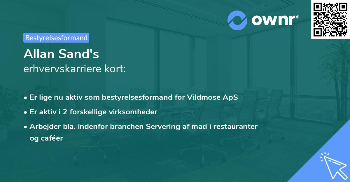 Allan Sand's erhvervskarriere kort