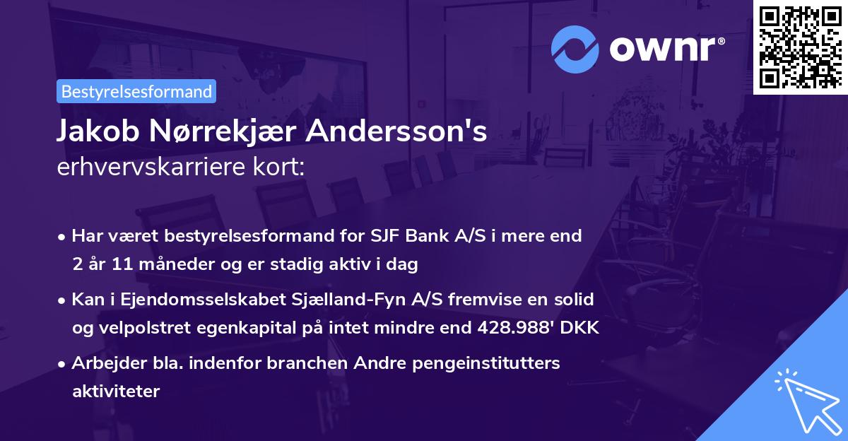 Jakob Nørrekjær Andersson's erhvervskarriere kort