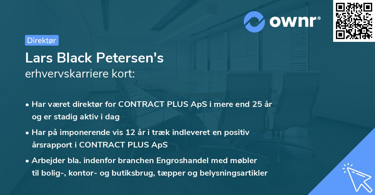 Lars Black Petersen's erhvervskarriere kort