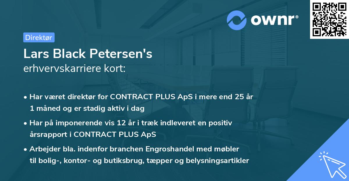 Lars Black Petersen's erhvervskarriere kort