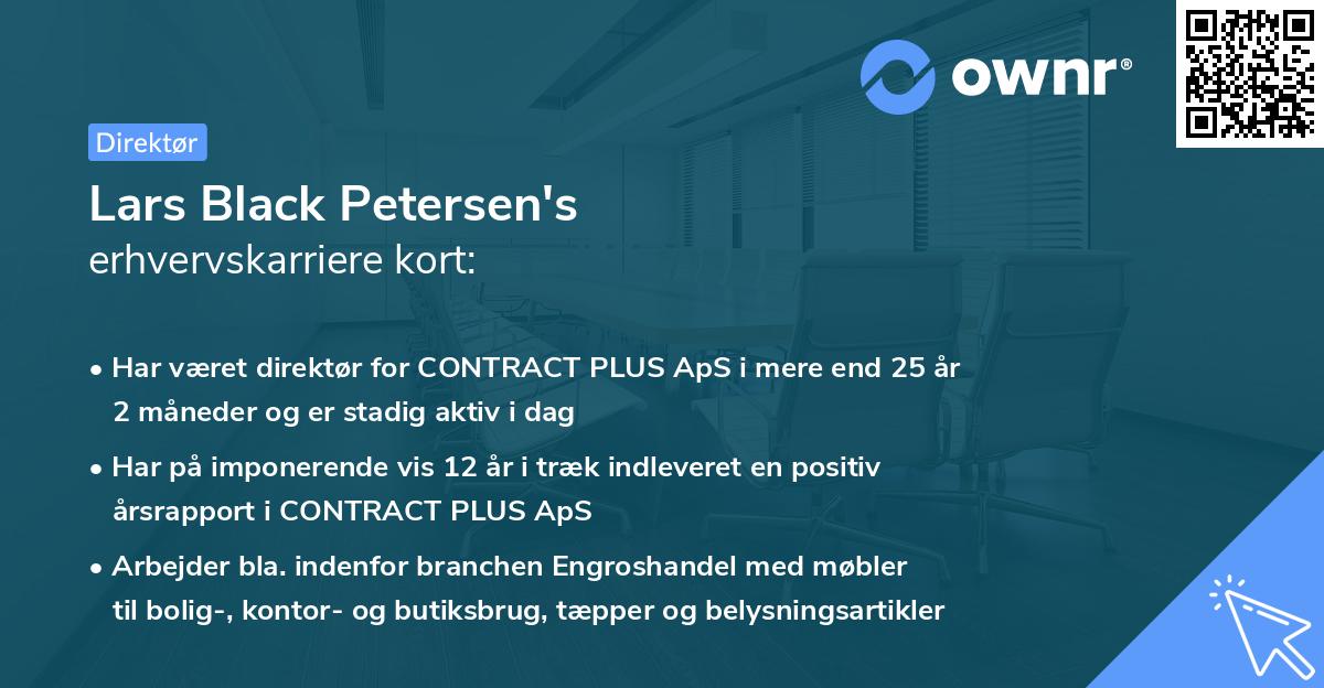 Lars Black Petersen's erhvervskarriere kort