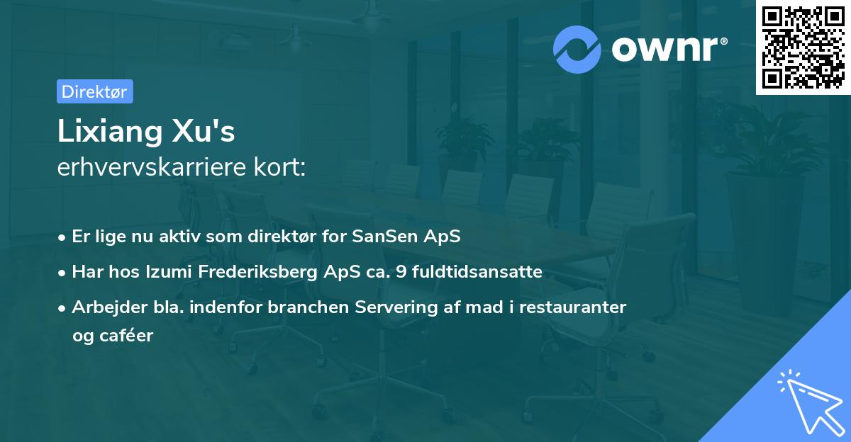 Lixiang Xu's erhvervskarriere kort