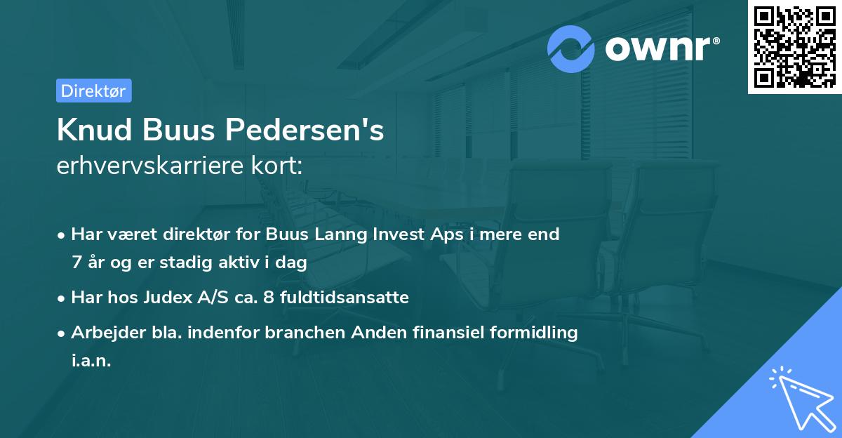 Knud Buus Pedersen's erhvervskarriere kort