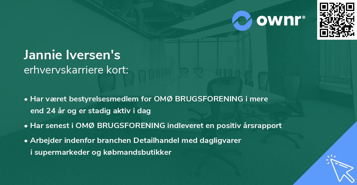 Jannie Iversen's erhvervskarriere kort