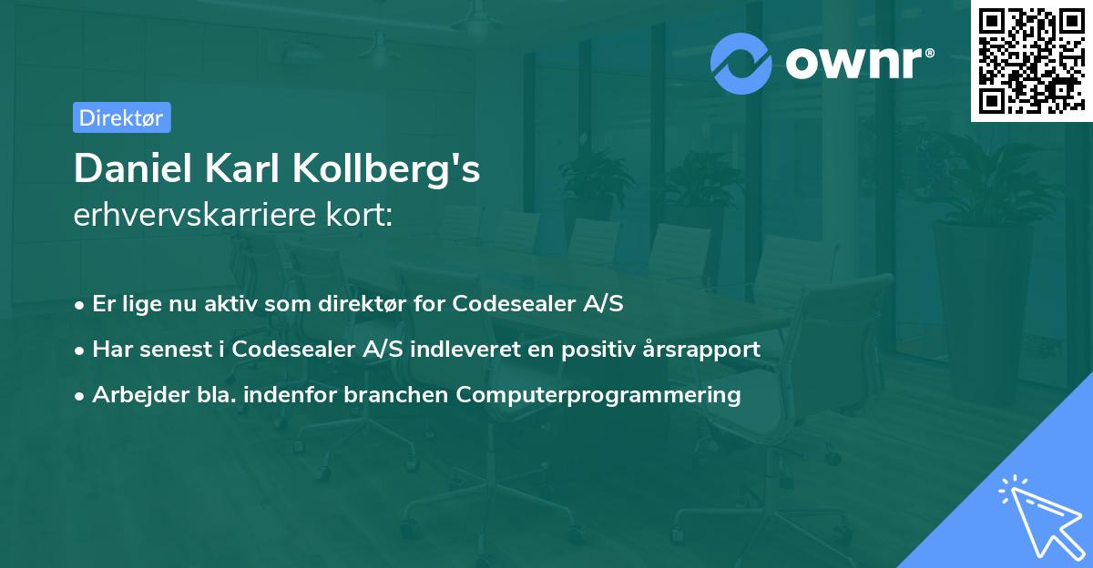 Daniel Karl Kollberg's erhvervskarriere kort