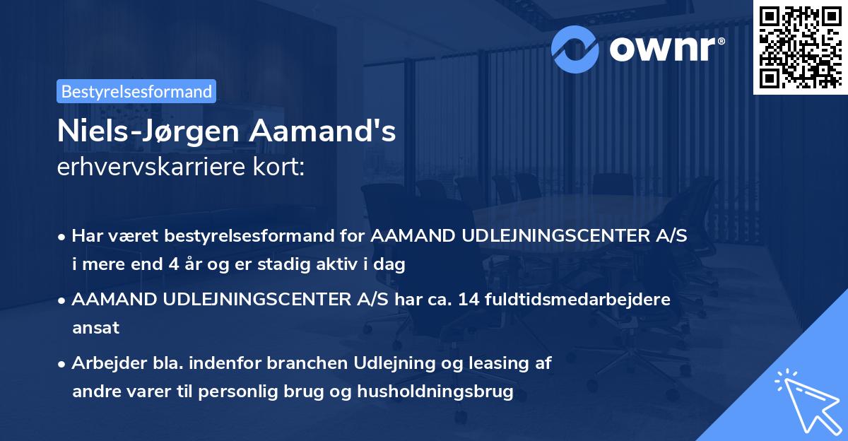 Niels-Jørgen Aamand's erhvervskarriere kort