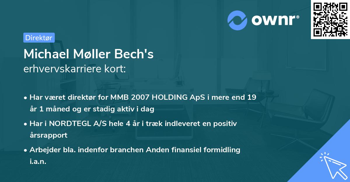 Michael Møller Bech's erhvervskarriere kort