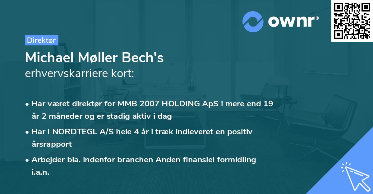Michael Møller Bech's erhvervskarriere kort