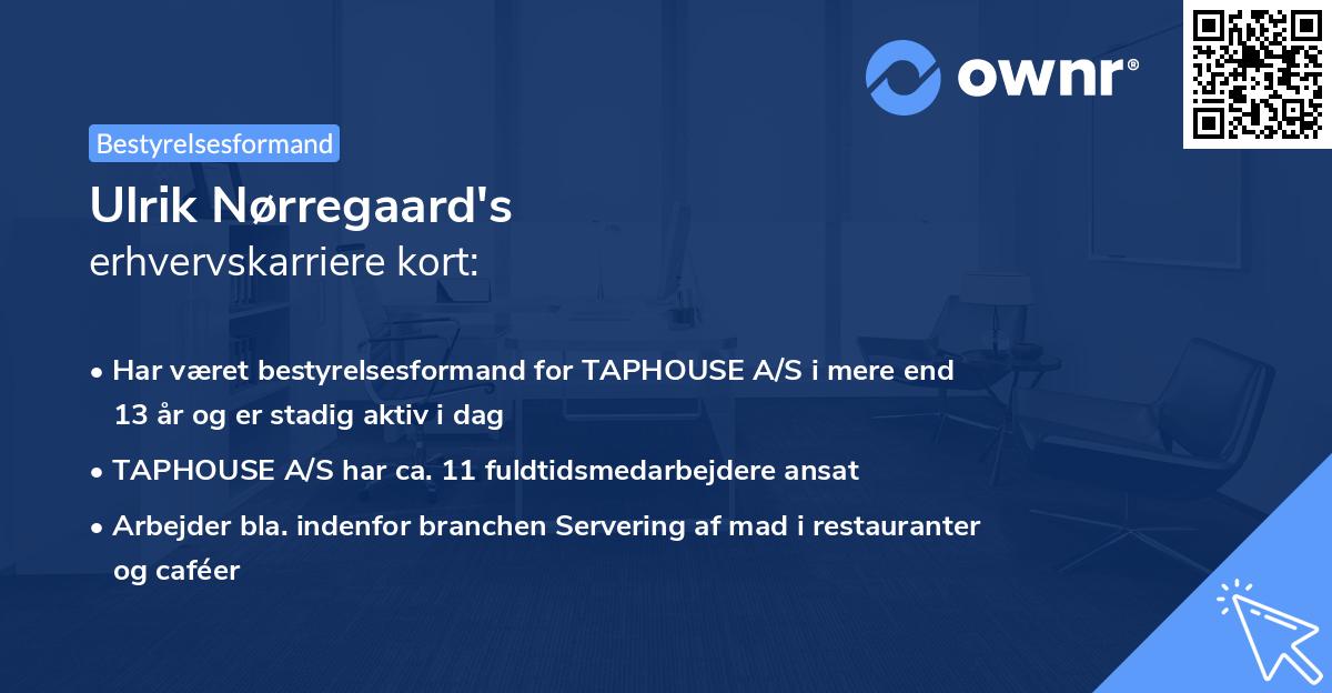 Ulrik Nørregaard's erhvervskarriere kort