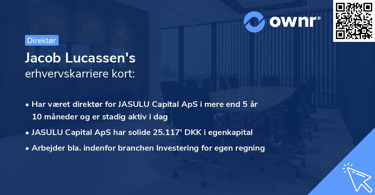 Jacob Lucassen's erhvervskarriere kort