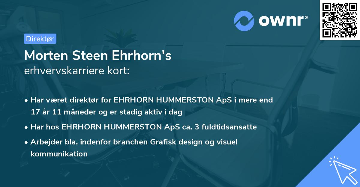 Morten Steen Ehrhorn's erhvervskarriere kort