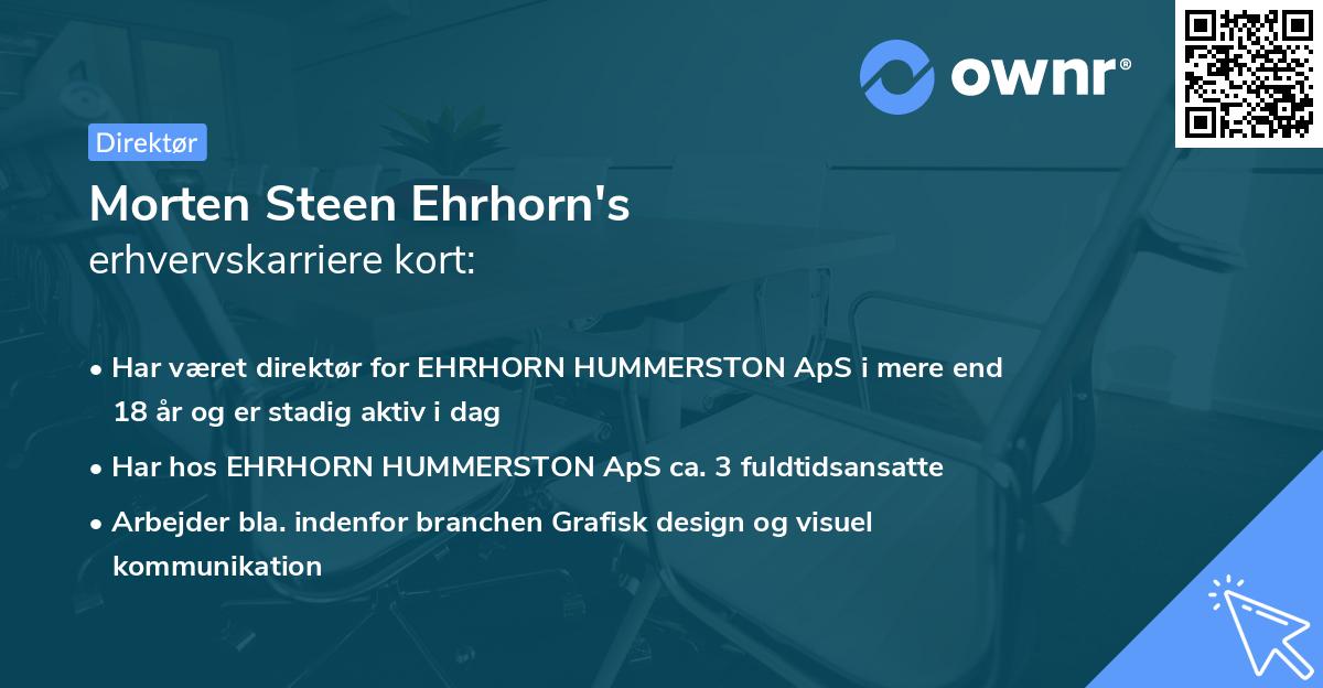 Morten Steen Ehrhorn's erhvervskarriere kort
