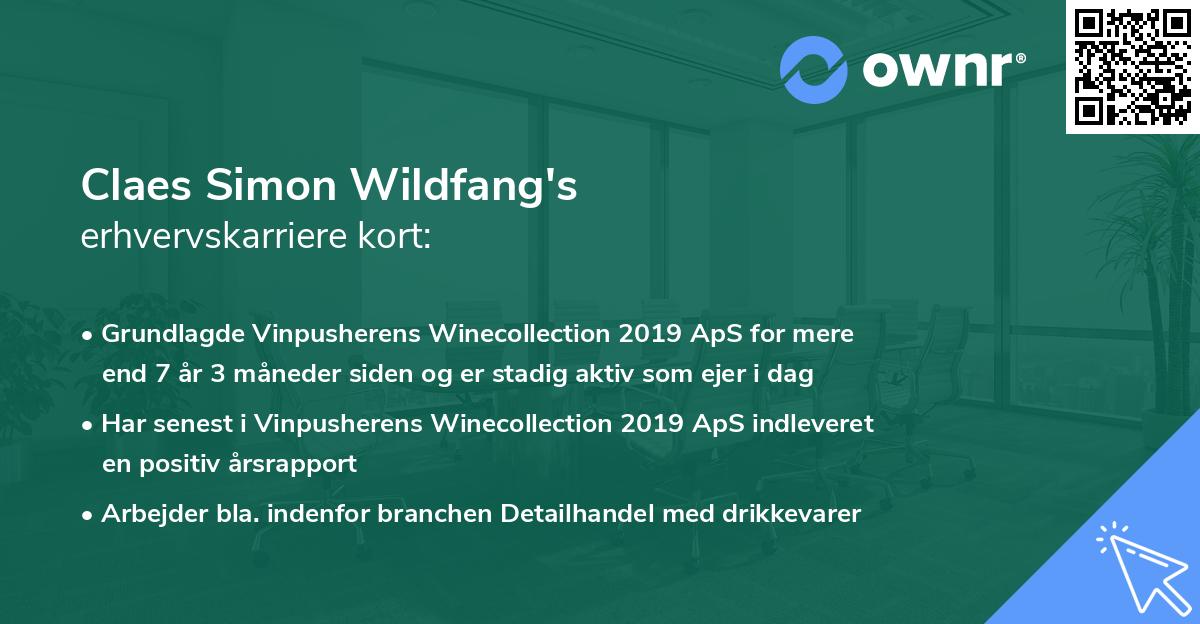 Claes Simon Wildfang's erhvervskarriere kort