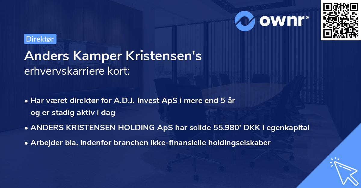 Anders Kamper Kristensen's erhvervskarriere kort