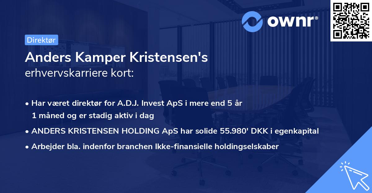 Anders Kamper Kristensen's erhvervskarriere kort