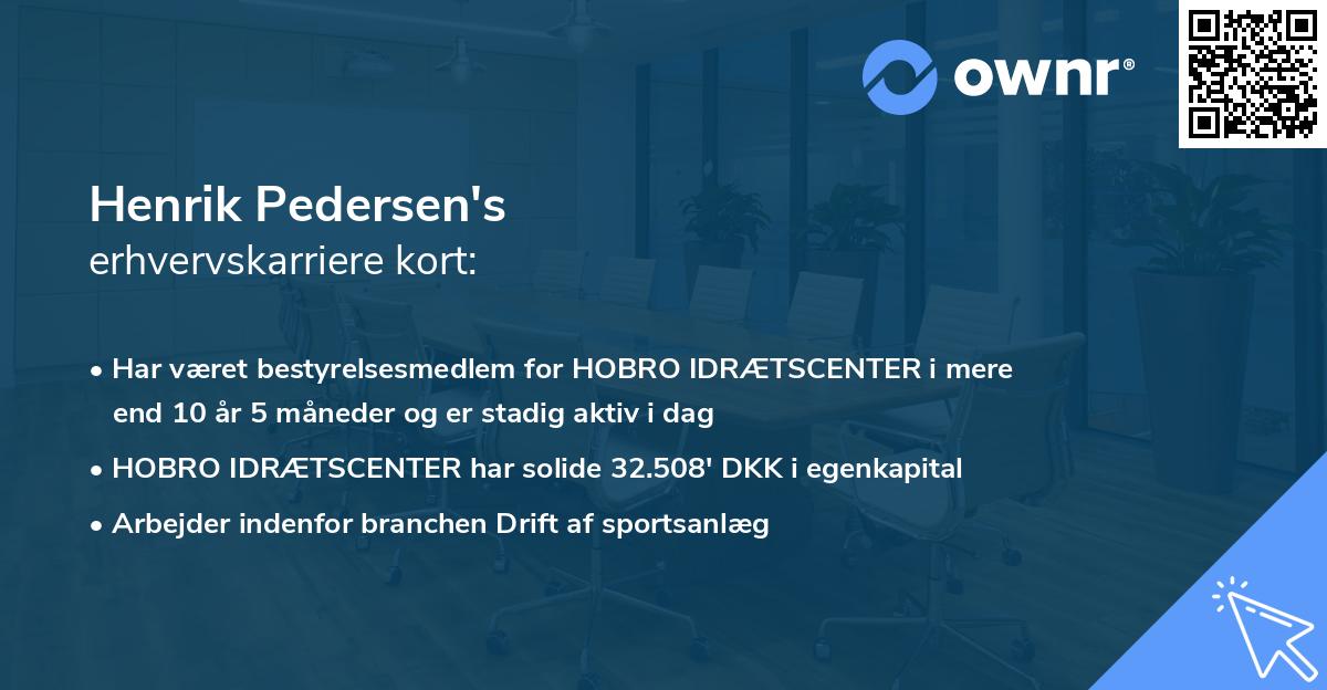Henrik Pedersen's erhvervskarriere kort