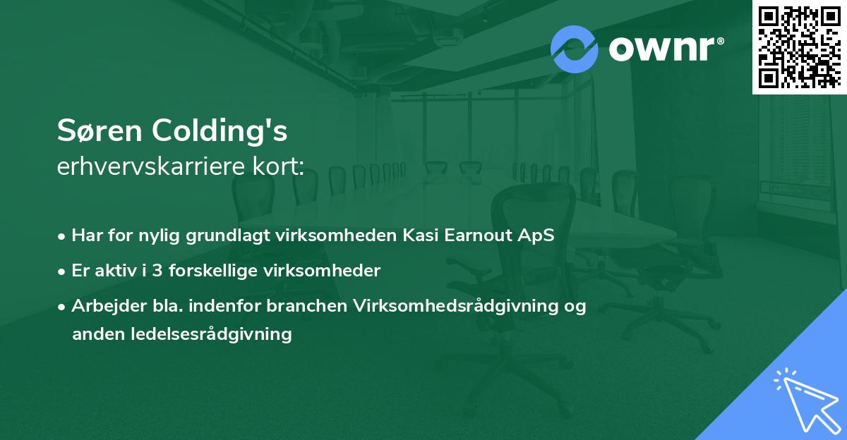 Søren Colding's erhvervskarriere kort