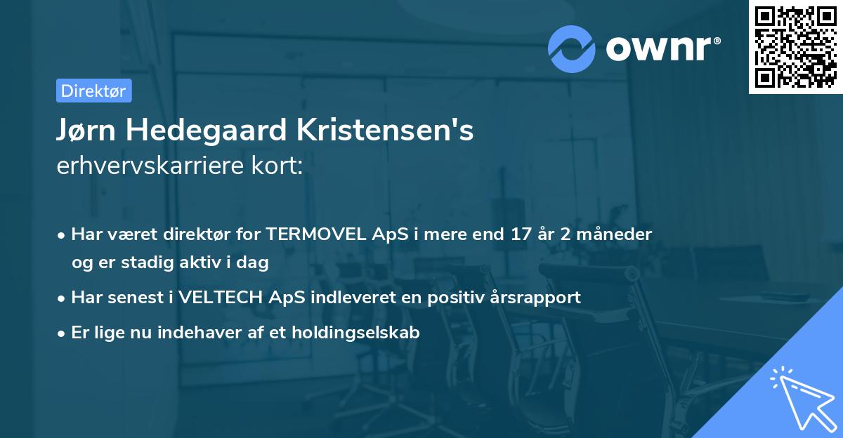 Jørn Hedegaard Kristensen's erhvervskarriere kort