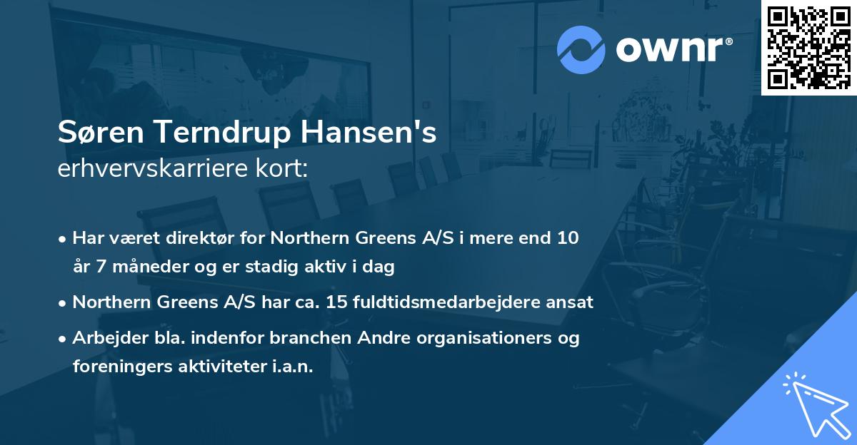 Søren Terndrup Hansen's erhvervskarriere kort