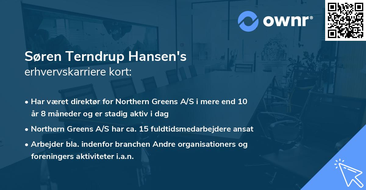 Søren Terndrup Hansen's erhvervskarriere kort