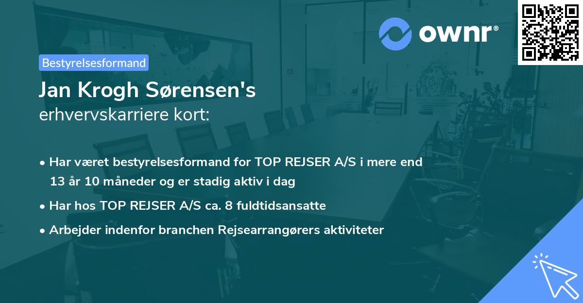 Jan Krogh Sørensen's erhvervskarriere kort