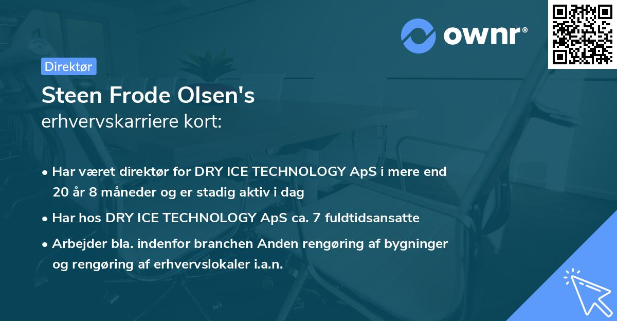 Steen Frode Olsen's erhvervskarriere kort