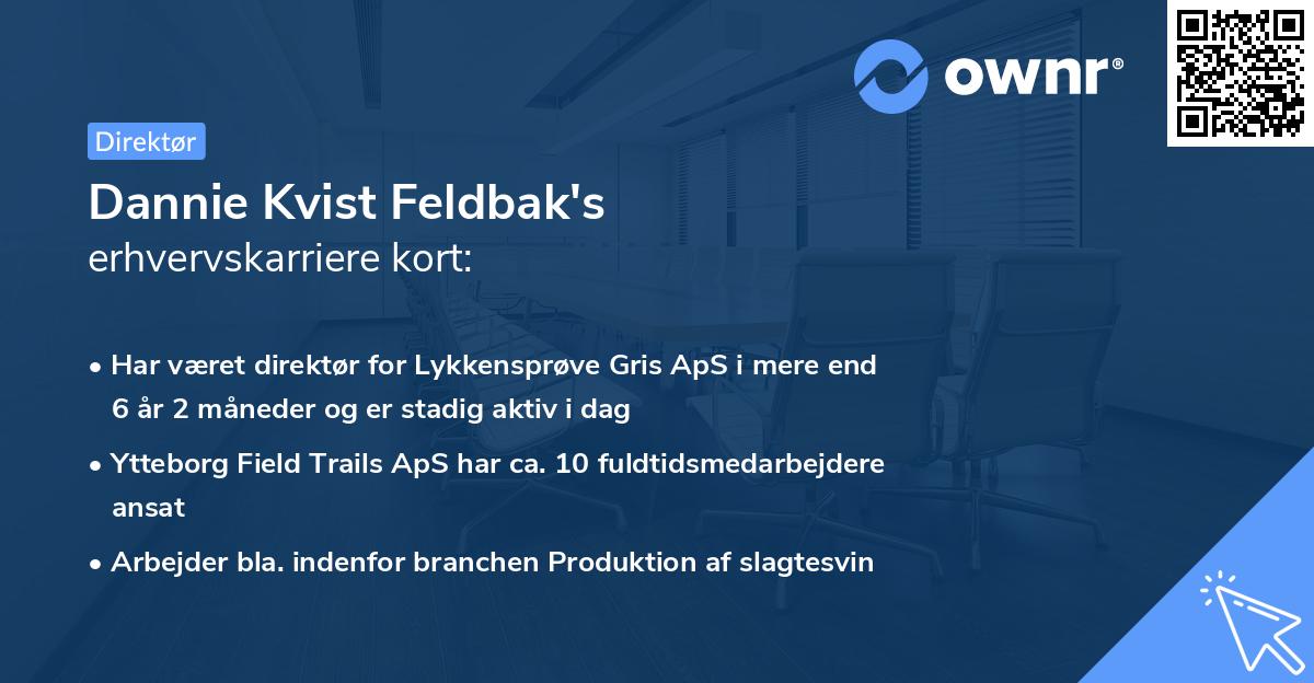 Dannie Kvist Feldbak's erhvervskarriere kort