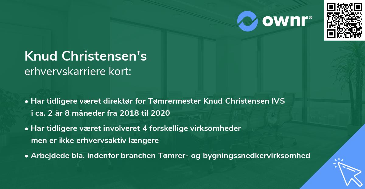 Knud Christensen's erhvervskarriere kort