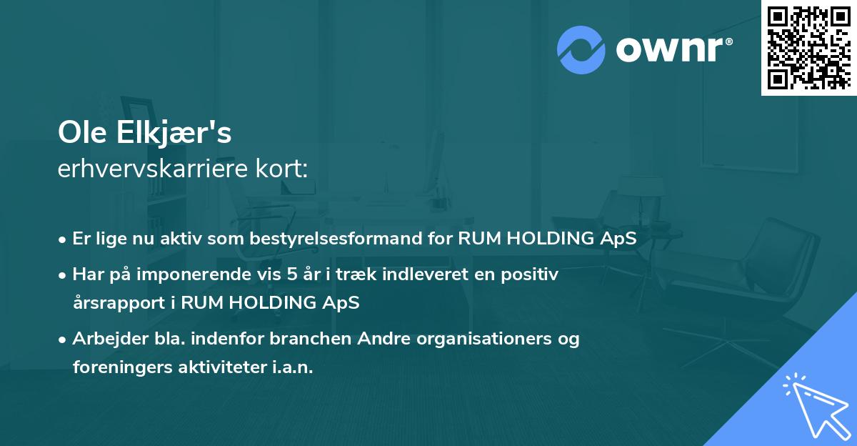 Ole Elkjær's erhvervskarriere kort