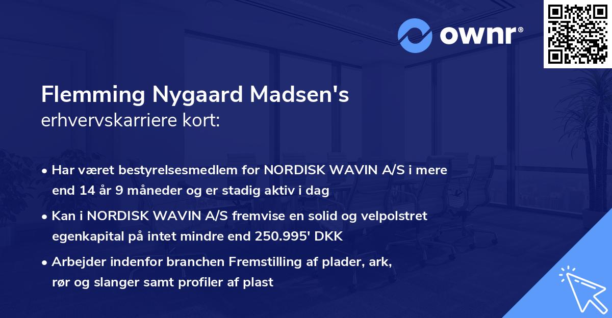 Flemming Nygaard Madsen's erhvervskarriere kort