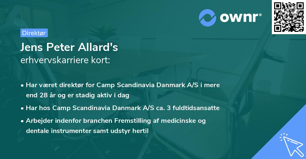 Jens Peter Allard's erhvervskarriere kort
