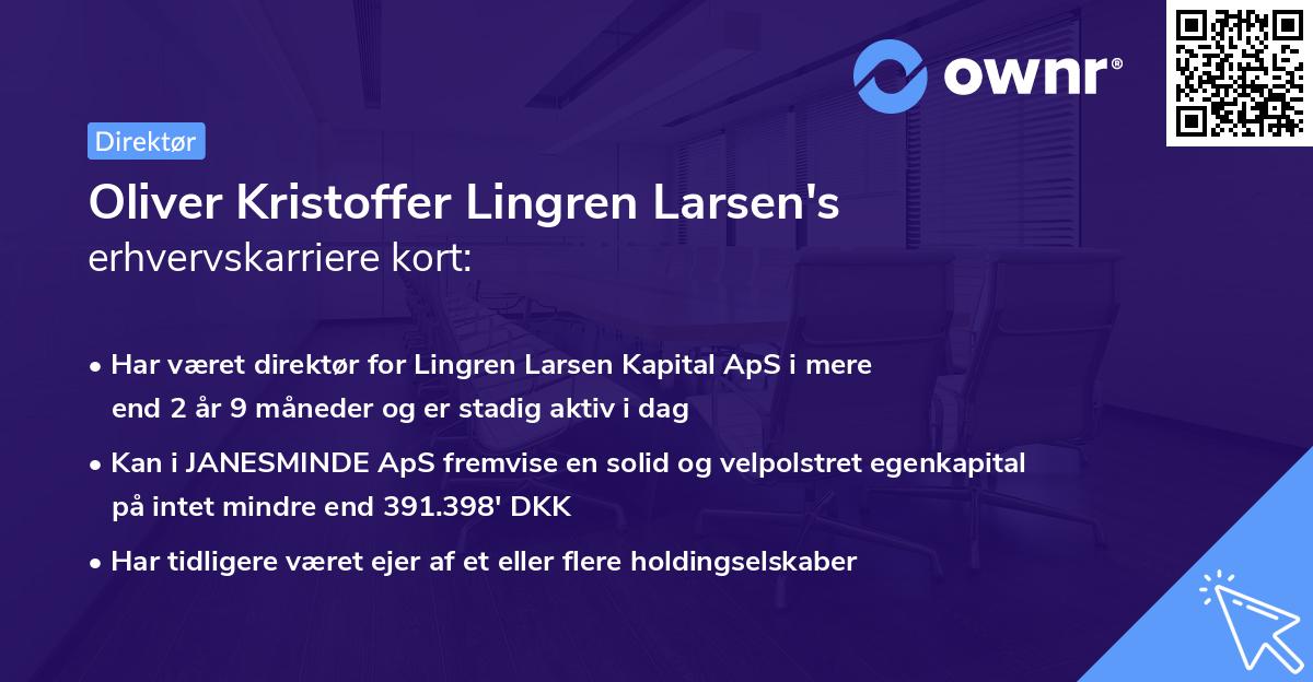 Oliver Kristoffer Lingren Larsen's erhvervskarriere kort