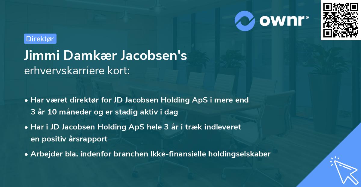 Jimmi Damkær Jacobsen's erhvervskarriere kort