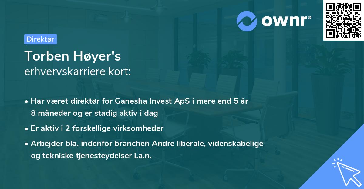 Torben Høyer's erhvervskarriere kort