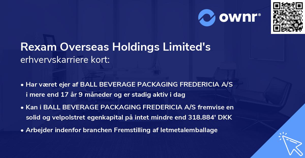 Rexam Overseas Holdings Limited's erhvervskarriere kort