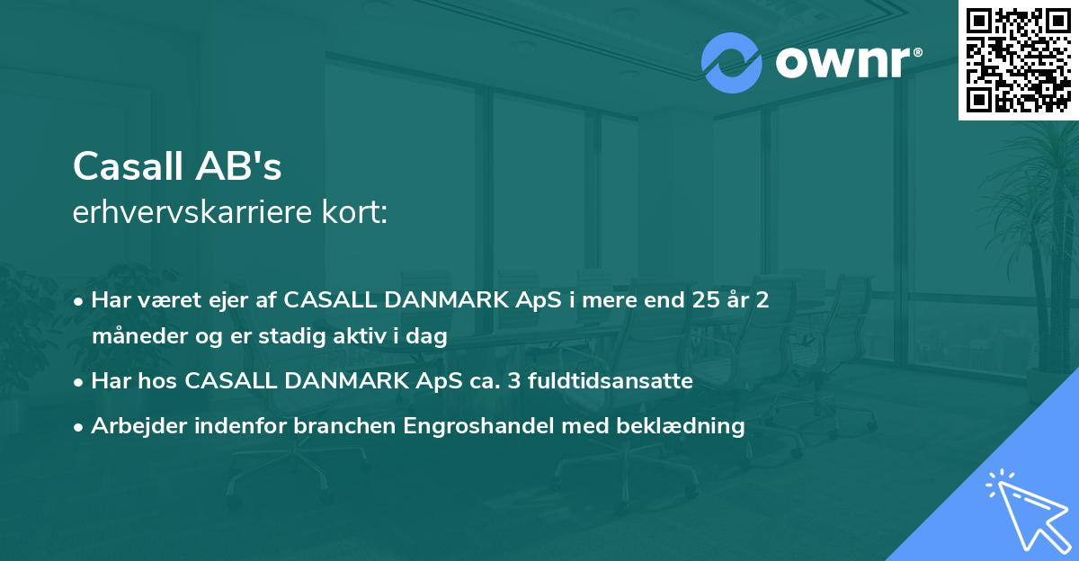Casall AB's erhvervskarriere kort