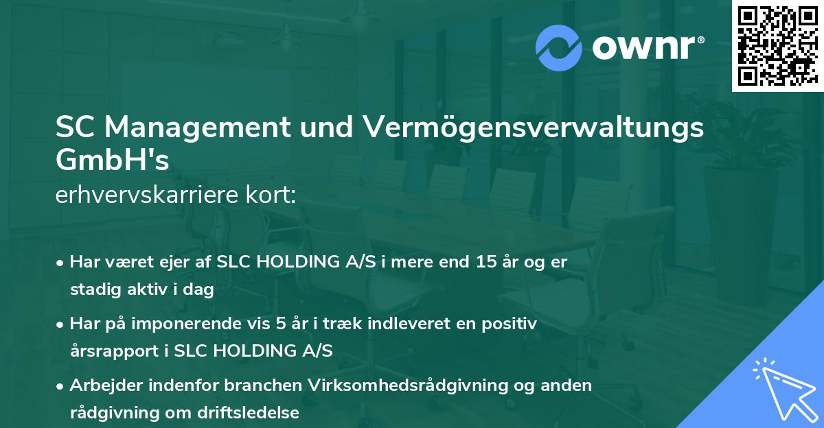 SC Management und Vermögensverwaltungs GmbH's erhvervskarriere kort