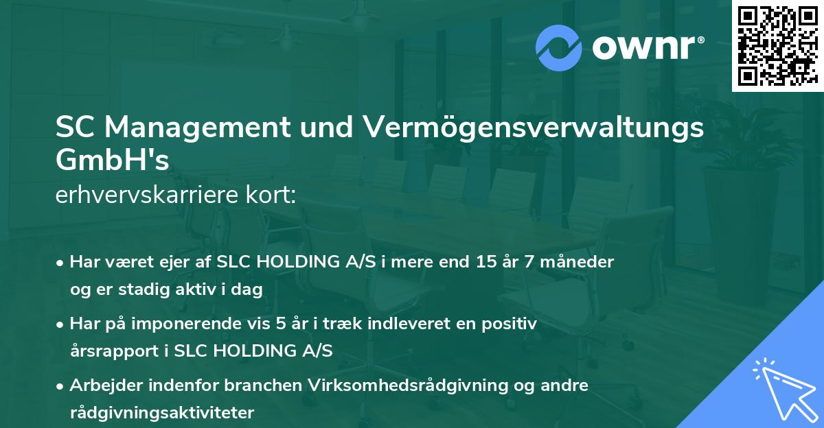 SC Management und Vermögensverwaltungs GmbH's erhvervskarriere kort