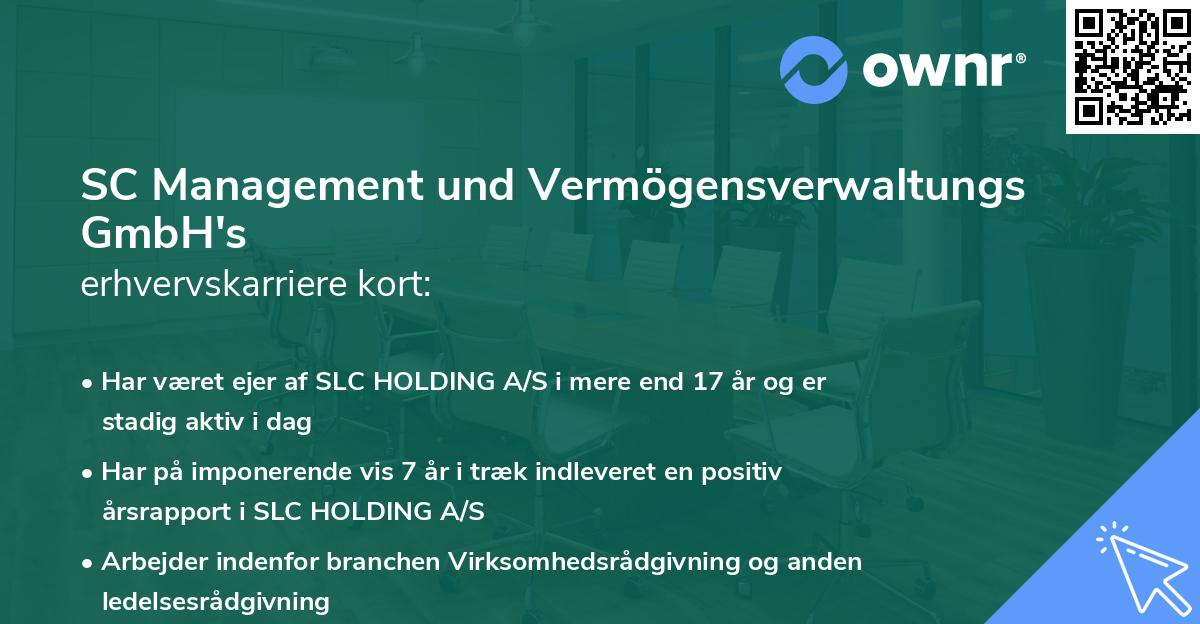 SC Management und Vermögensverwaltungs GmbH's erhvervskarriere kort