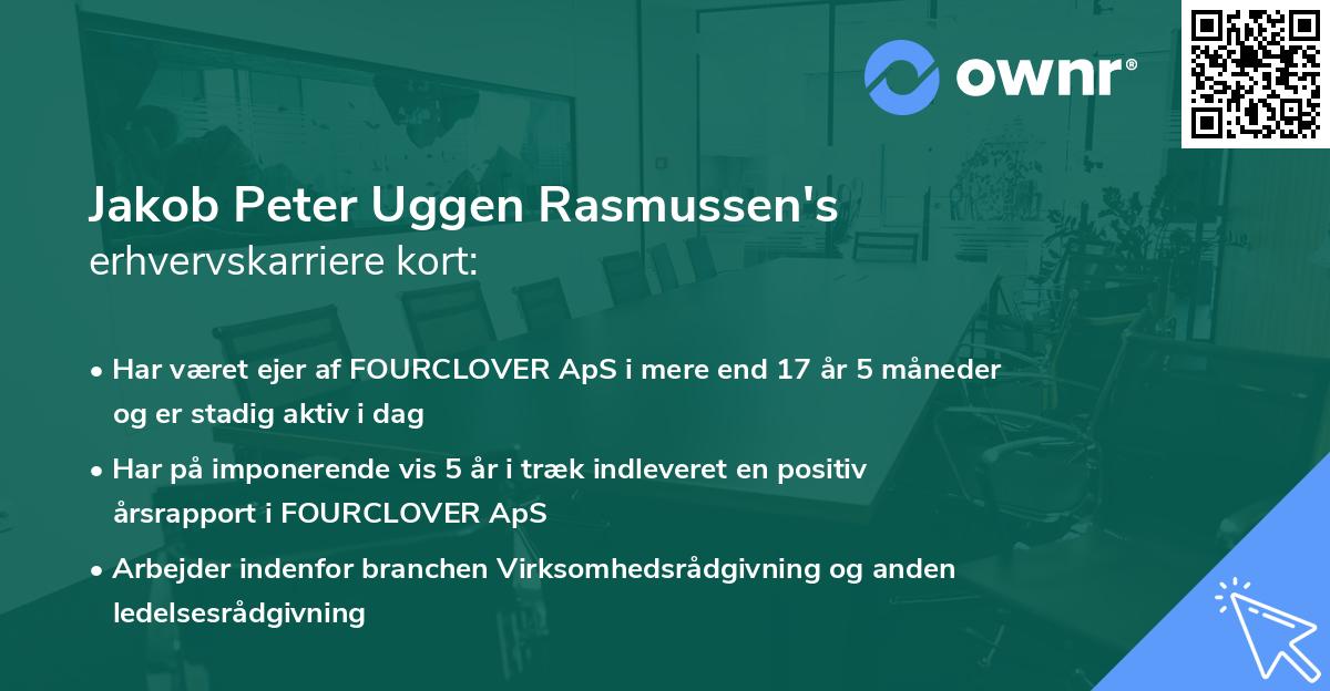 Jakob Peter Uggen Rasmussen's erhvervskarriere kort