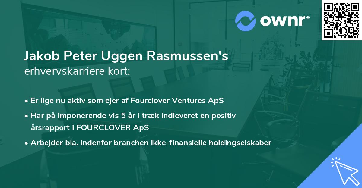 Jakob Peter Uggen Rasmussen's erhvervskarriere kort