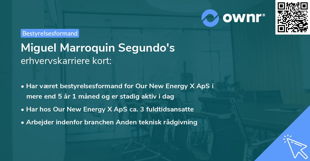 Miguel Marroquin Segundo's erhvervskarriere kort